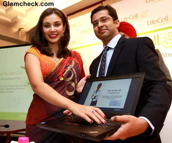 Lisa Ray Inaugurates LifeCell Stem Cell City with ceo lifecell