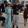Paris Hilton Arrives in Mumbai with Model River Viiperi