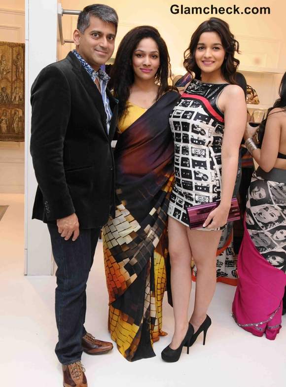 Sanjay Kapoor Masaba Gupta Alia Bhatt at Masaba as Satya Paul director announcement in Mumbai