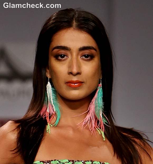 Style Pick colorful boho feather earrings s-s-2013 indian fashion