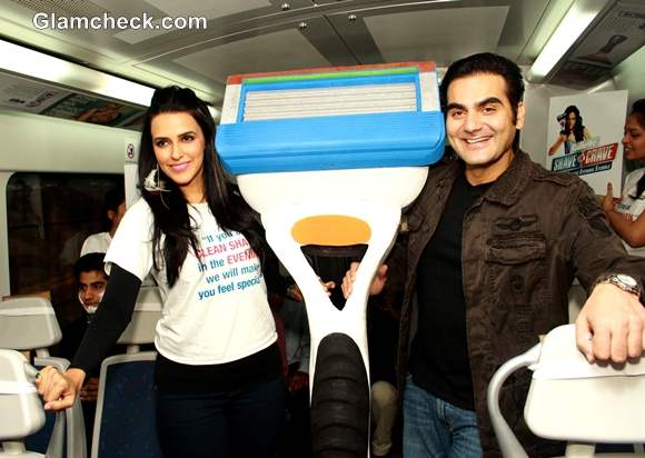 neha dhupia arbaaz khan Gillette shave Promotional Event