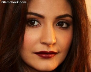 DIY Anushka Sharma Winter Makeup burgandy lips