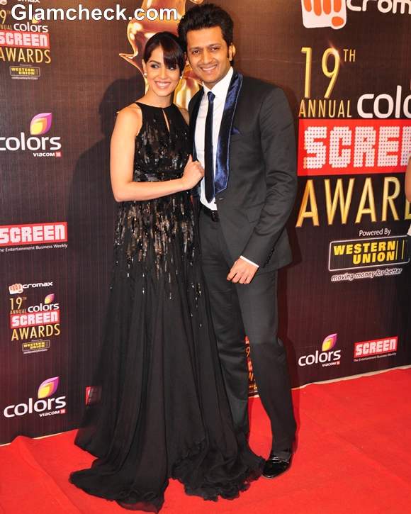 Ritesh Deshmukh Genelia Dsouza  2013 Colors Screen Awards