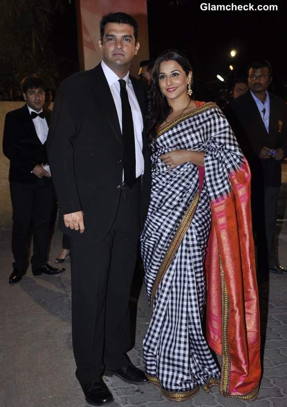 Vidya Balan with husband Siddharth Roy Kapur filmfare awards 2013