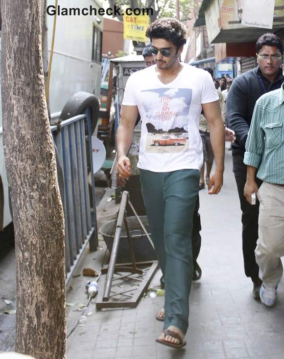 Arjun Kapoor shoots for his upcoming Movie Gunday in Kolkata