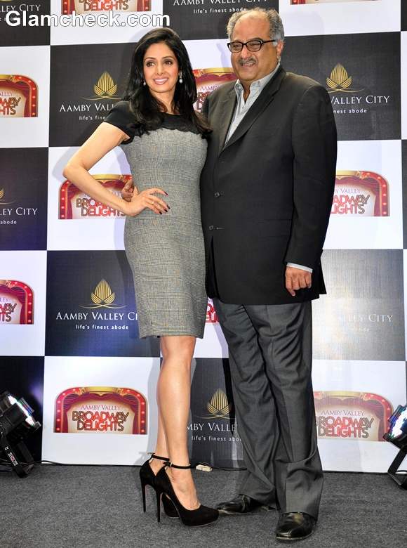 Sridevi with boney kapoor 2013