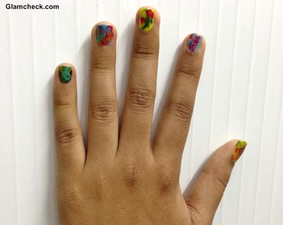 DIY Holi Nail Art