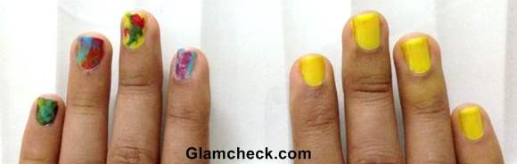 DIY nail art holi inspired nails