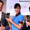 Katrina Kaif Launches Sony Xperia Z in Collared Blue Dress