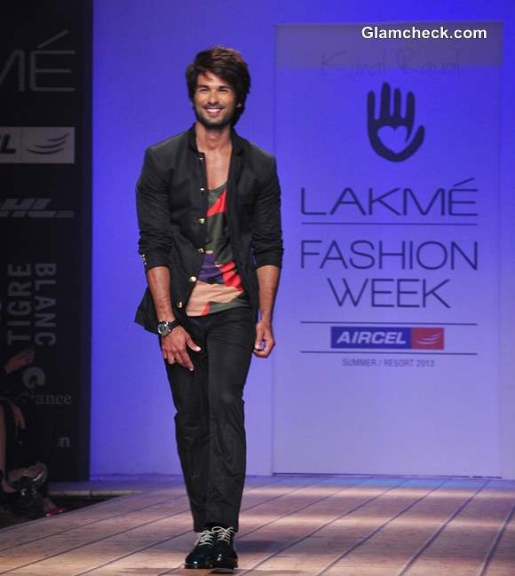 Shahid Kapoor for Kunal Rawal at LFW Summer Resort 2013