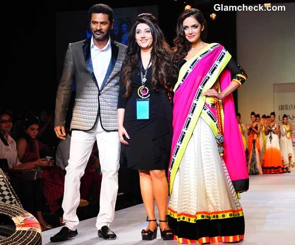 Shazahn Padamsee Prabhu Deva for Archana Kochhar at LFW Summer-Resort 2013 Grand Finale