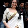 Sonakshi Sinha white saree at Lootera Trailer Launch