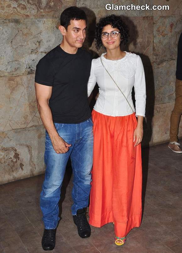 Aamir Khan with wife kiran rao 2013