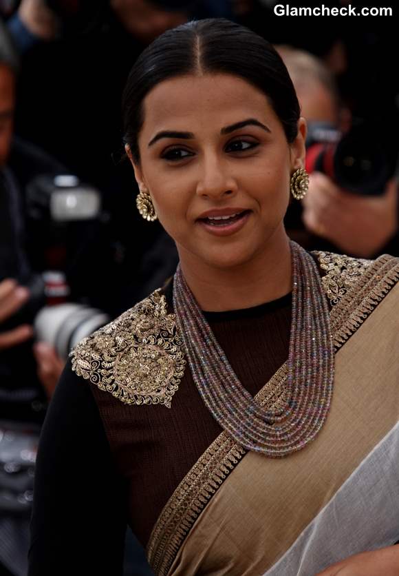 Vidya Balan Elegant Hair Makeup at Cannes Film Festival 2013