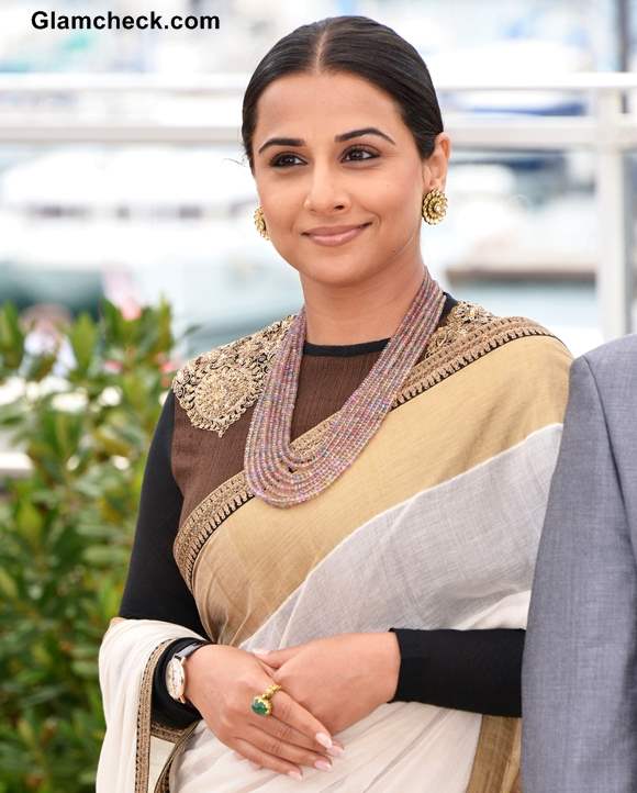 Vidya Balan Sabyasachi Sari 2013 Cannes Jury Photocall