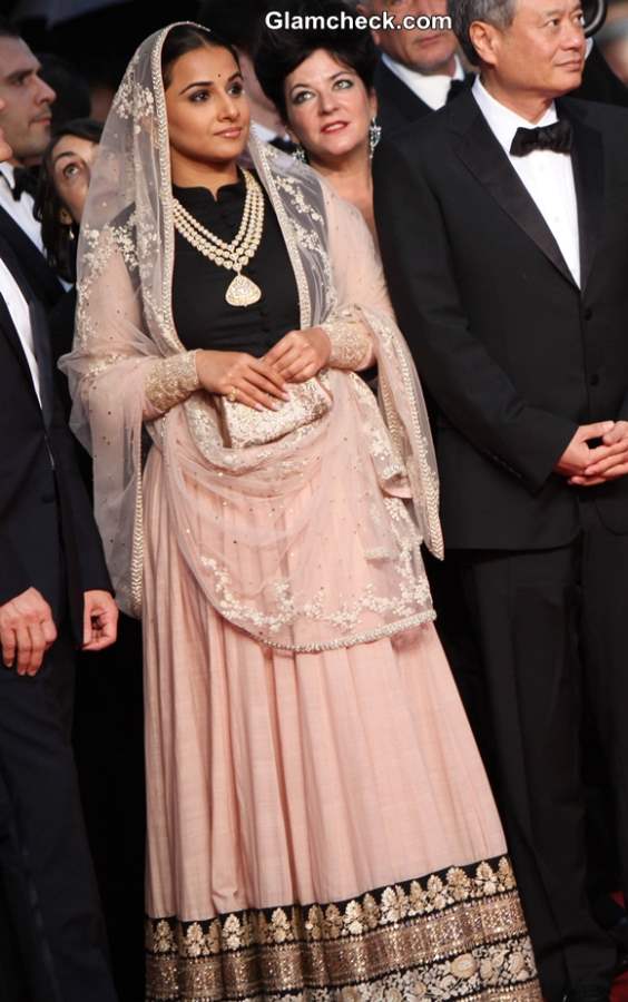 Vidya Balan in Sabyasachi Lehenga at 2013 Cannes Opening Ceremony