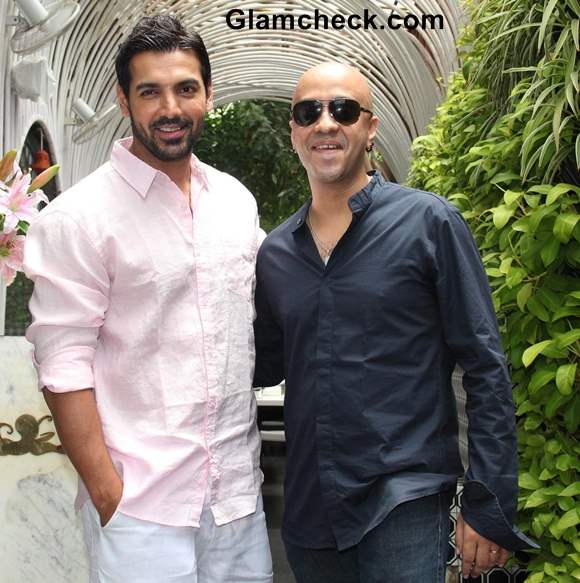 John Abraham with singer Joi Barua