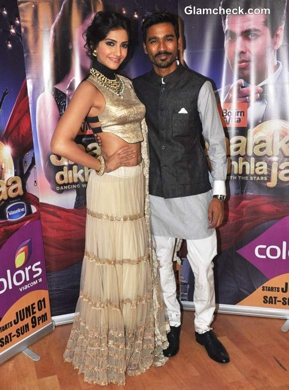 Sonam Kapoor Glitters in Gold Lehenga-Choli on ‘Jhalak Dikhlaa Jaa ...