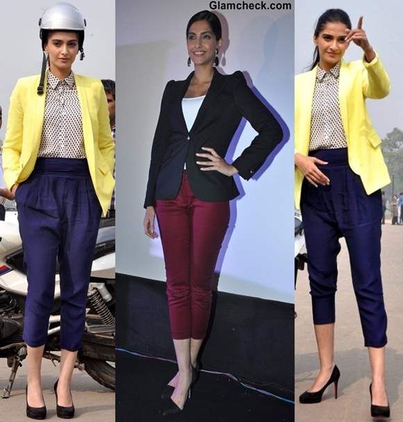 Sonam Kapoor Style Inspiration Wearing Blazer Cropped Pants