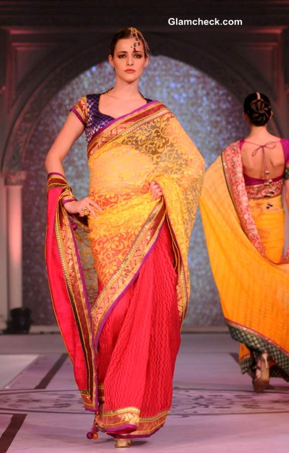 Sarees at Rajguru Fashion Parade show 2013 Bangalore