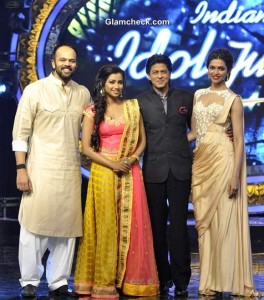 Shahrukh Khan Deepika Padukone on Indian Idol Jr to Promote Chennai Express