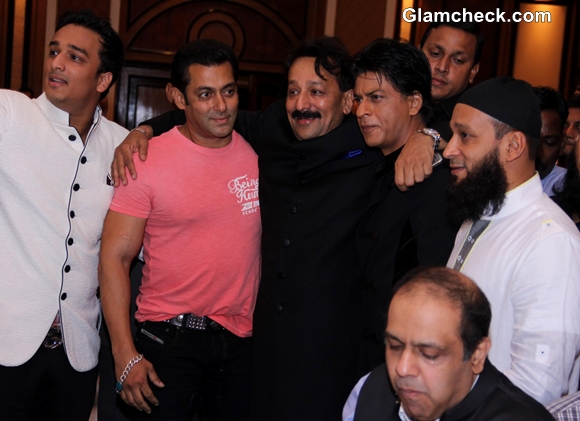 Shahrukh Khan Salman Khan Embrace at Iftar Party