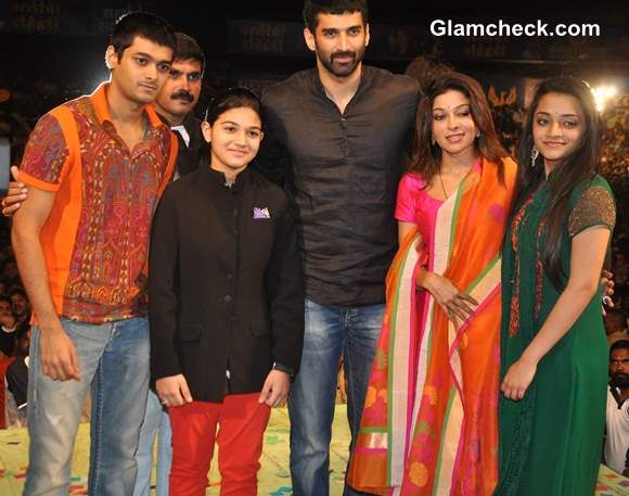 Aditya Roy Kapoor with Sachin Ahir Maharashtra Minister for Housing and his wife Sangita Ahir Celebrates Krishna Janmashtami