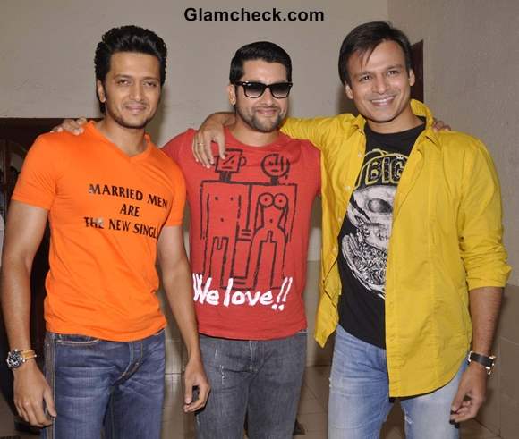 Cast of Grand Masti on Comedy Circus ke Mahabali