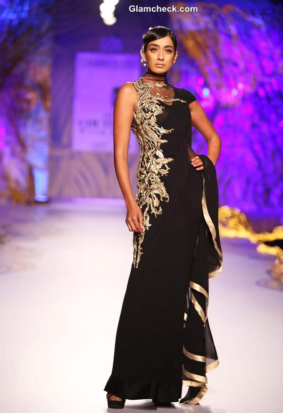 Delhi couture week 2013 gaurav gupta Sari-Gown collection