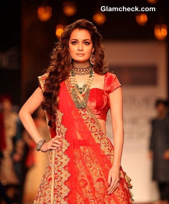 Dia Mirza for Shyamal and Bhumika LFW Winter-Festive 2013