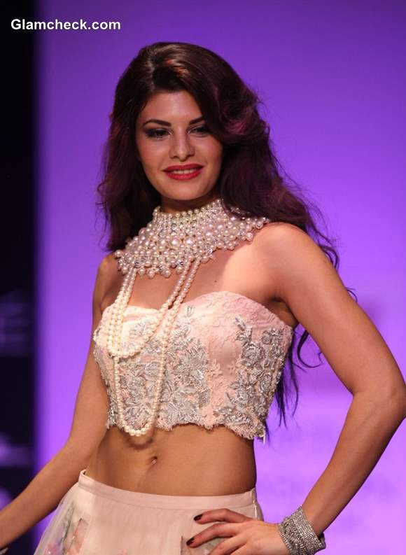 Jacqueline Fernandez for Shehla Khan at LFW Winter-Festive 2013