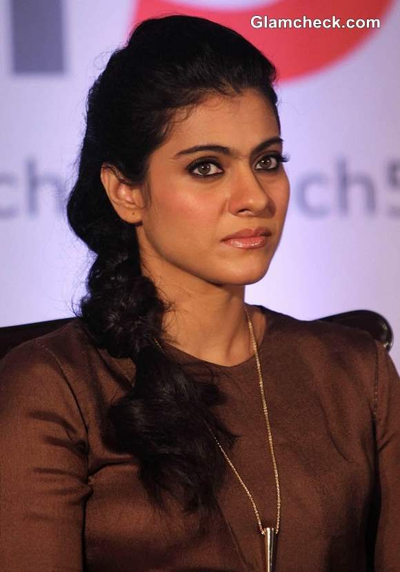 Kajol hairstyle makeup 2013