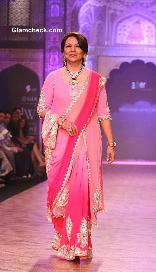 Sharmila Tagore  IIJW 2013 for Birdhichand Ghanshyamdas Jewellers