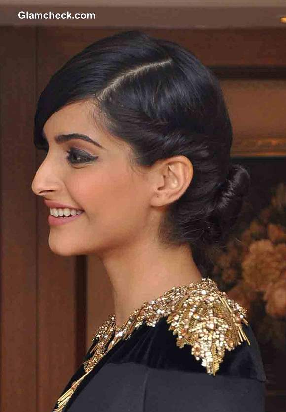 Sonam Kapoor hairstyle 2013 Vogue Beauty Awards