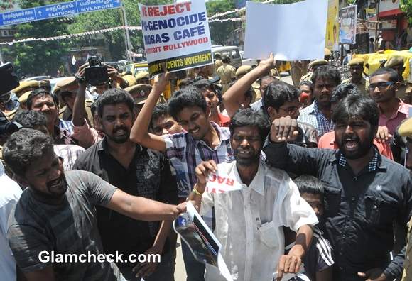 Students Protest Against Release of John Abrahams Madras Cafe In Chennai