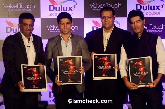 Farhan Akhtar Manish Malhotra Unveil New Dulux Velvet Touch