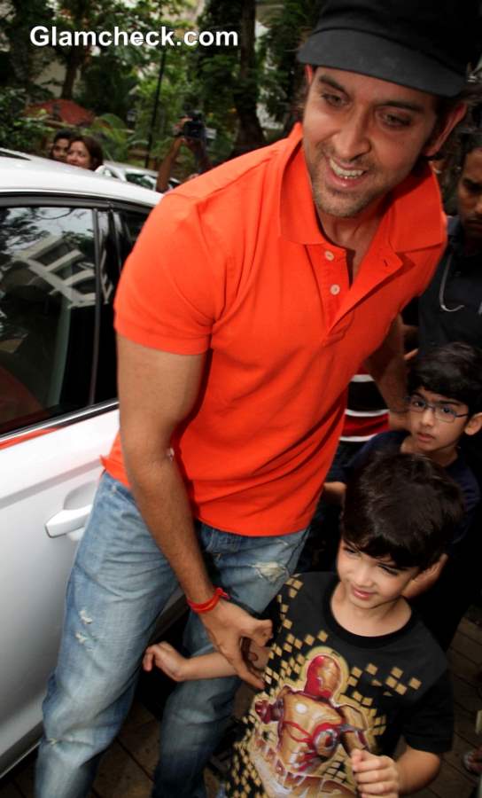 Hrithik Roshan with his sons