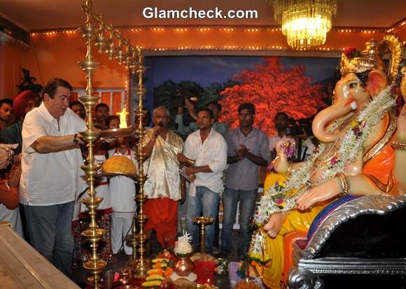 Kapoor Brothers Ganesh Chaturthi at RK Studios