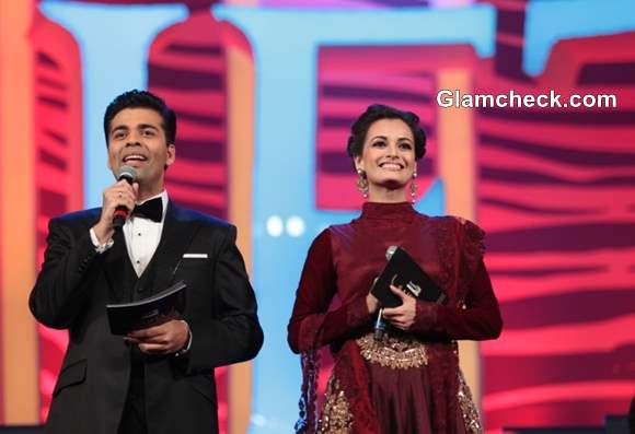 Karan Johar and Dia Mirza hosting at SAIFTA