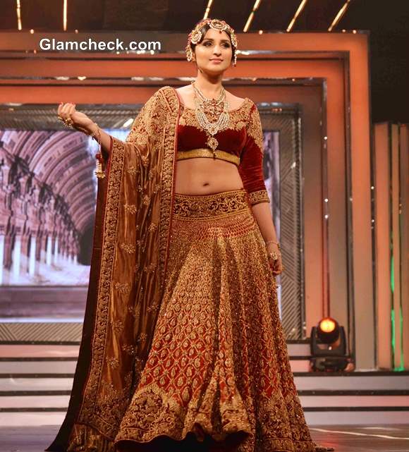 Parineeti Chopra in Lehenga at Yash Chopra Fashion Show