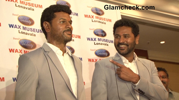 Director-actPrabhu-Deva-Unveils-His-Wax-Statue-for-Lonavla-Wax-Museumor-choreographer Prabhu Deva unveiled his wax statue for the Lonavala Wax Musseum on Sept 2, 2013. (Photo: IANS)