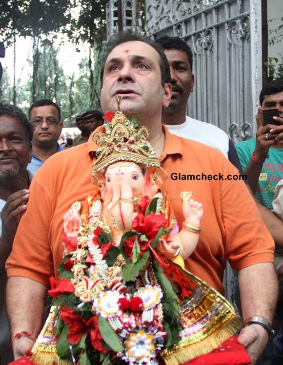 Rajeev Kapoor at Ganesh Visarjan 2013