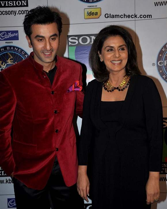 Ranbir Neetu Kapoor on KBC 7 to Promote Besharam