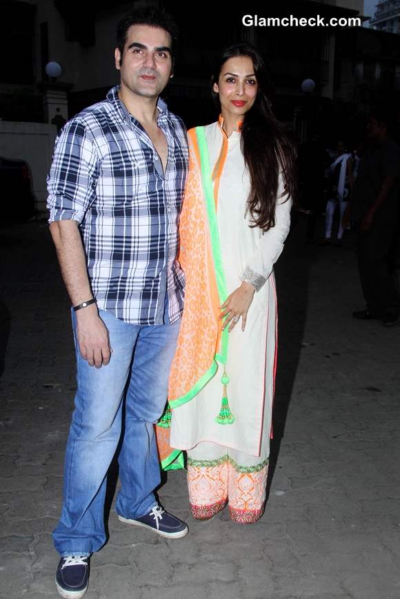 Arbaaz Khan with his wife and actor Malaika Arora Khan at Ahakzai by Alvira Khan Store Launch