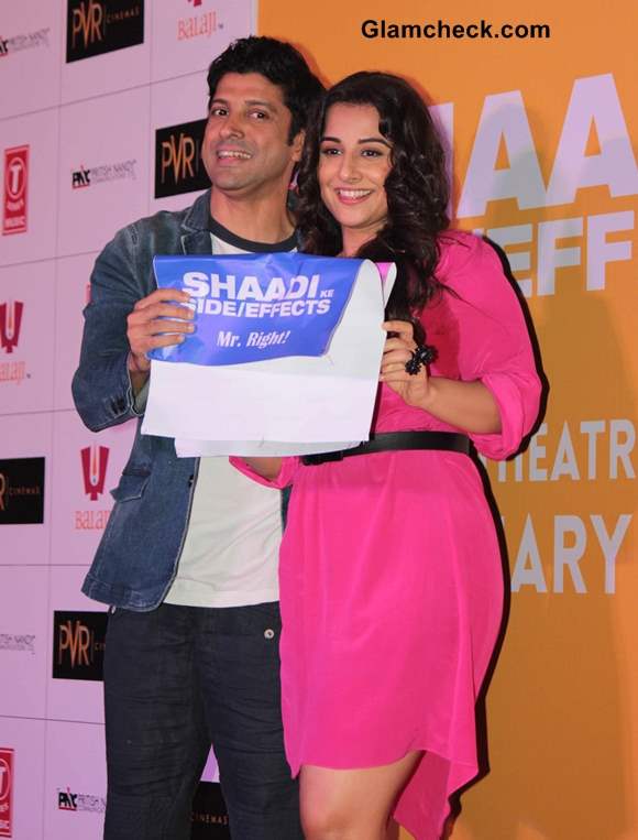 Farhan Akhtar and Vidya Balan Launch Shaadi Ke Side Effects Trailer