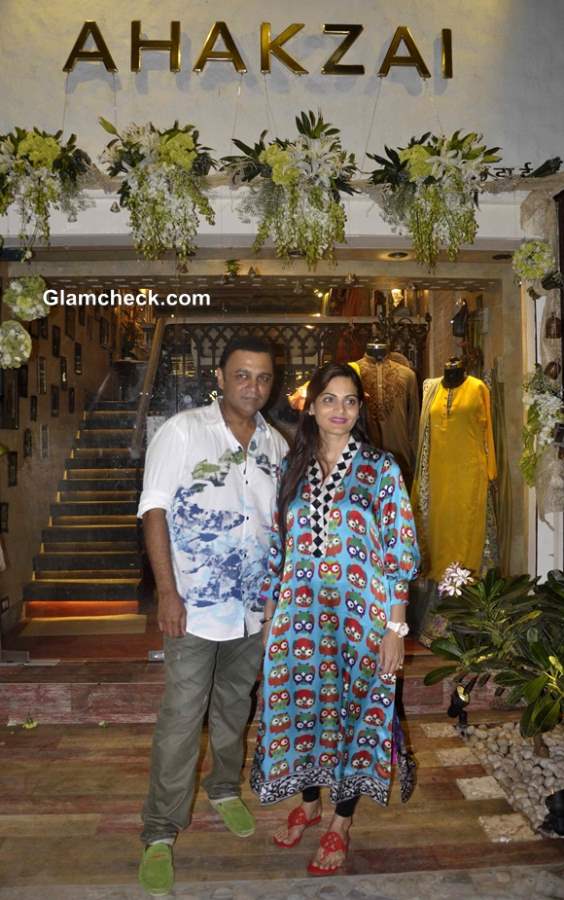 Fashion designer Ashley Rebello and Alvira Agnihotri at Ahakzai by Alvira Store Launch