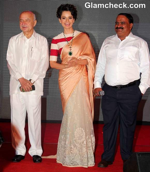 Kangana Ranaut in Sari at Rajjo Music Launch