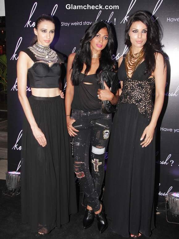 Model Aleshia Raut Nina Manuel and Dipti Gujral 2013 at Koecsh Launch Party