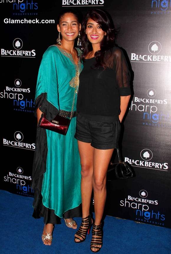 Models Carol Gracias and Binal Trivedi at Blackberry Sharp Night