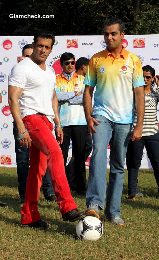 Salman Khan 2013 Commemorates Junior Soccer Challenger